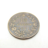 Italian King Umberto I 10 Centesimi Coin Antique 1893 Victorian