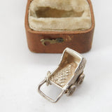 Sterling Silver Baby in the Pram Charm Pendant Vintage c1970