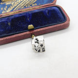 Sterling Silver Love Cube Charm Pendant Vintage c1970