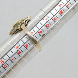 Sterling Silver Mother Of Pearl & Marcasite Art Deco Ring Antique c1930 Size Q