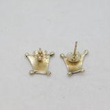 Pair of Sterling Silver Stud 'V' Symbol Scroll Style Stud Earrings Vintage c1990