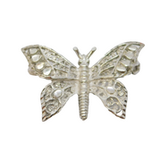 Sterling Silver Small Butterfly Sweetheart Brooch Vintage c1970