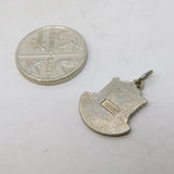 Sterling Silver Woburn Abbey Shield Enamel Charm Pendant Vintage c1970