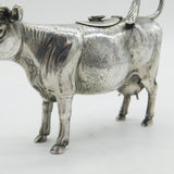 19th Century Dutch Sterling Silver Cow Creamer Jug Antique c1890s