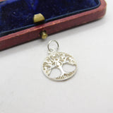 Sterling Silver Tree of Life Charm Pendant Vintage c1970