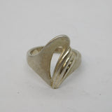 Sterling Silver Modernist Spray Ring Vintage c1970 Size O UK