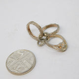 Sterling Silver Wedding & Engagement Ring Charm Pendant Vintage c1970