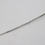 19th Century Sterling Silver Mounted Lucky Nut Terminal Stick Pin Antique c1860