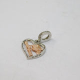 Rose Gold On Sterling Silver Two-Tone Graduation Charm Pendant Vintage c1970