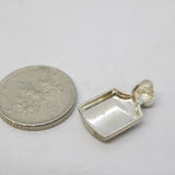 Sterling Silver 5g Weight Form Charm Pendant Vintage c1970