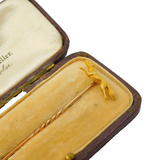 Edwardian Boxed 15ct Gold Running Fox Stick Pin Antique c1910