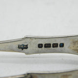 Victorian Sterling Silver Shell Bowl Sugar Tongs Antique 1889 Sheffield