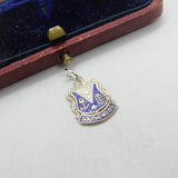Sterling Silver and Enamel Southend On Sea Shield Charm Pendant Vintage c1970