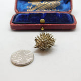 Sterling Silver Prickly Hedgehog Charm Pendant Vintage c1970