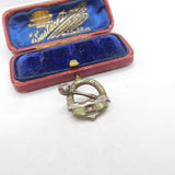 Sterling Silver Connemara Marble Sword Form Kilt Brooch Antique c1900 Victorian