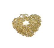 Sterling Silver Wirework Puff Heart With Star Pendant Vintage c1990