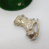 Sterling Silver Large Ice Skate Charm Pendant Vintage c1970