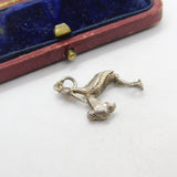 Sterling Silver Stork Carrying a Baby Charm Pendant Vintage c1970