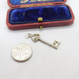 Sterling Silver 21st Birthday Key Charm Pendant Vintage c1970