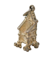Sterling Silver Royal Throne Charm Pendant Vintage c1970