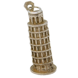 Sterling Silver Leaning Tower of Pisa Charm Pendant Vintage c1970