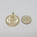Sterling Silver St Christopher Travel Charm Pendant Vintage c1970