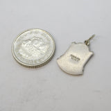 Sterling Silver Enamel Cardigan Charm Pendant Vintage c1970s