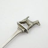 Sterling Silver Cast Terrier Top Novelty Teaspoon Antique 1932 Birmingham
