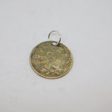 Sterling Silver South Africa ZAR Threepence Coin Charm Pendant Antique 1896