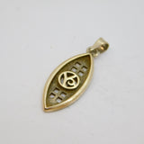 Sterling Silver Rennie Macintosh Style Ellipse Pendant Modern c1990s