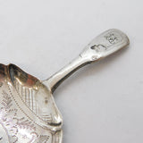 George IV Sterling Silver Floral Tea Caddy Spoon Antique 1825 Birmingham