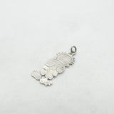 Sterling Silver Beano Cartoon Silhouette Pendant Vintage c1970