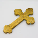 20th Century Italian Large Micro Mosaic Papal Cross Medallion Antique c1930s