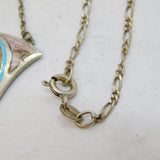 Charles Horner Art Deco Sterling Silver & Enamel Pendant Necklace Antique 1912