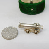 Sterling Silver Traditional Cannon Charm Pendant Vintage c1970