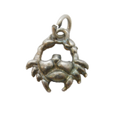 Sterling Silver Cancer the Crab Charm Pendant Vintage c1970s