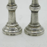 Pair of Novelty Sterling Silver Miniature Dolls House Candlesticks Vintage