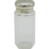 Victorian Sterling Silver Topped Cut Glass Vanity Jar Antique 1891 London