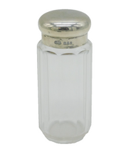 Victorian Sterling Silver Topped Cut Glass Vanity Jar Antique 1891 London