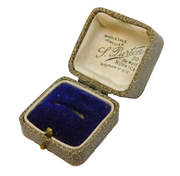 Edwardian Tooled Leather Jewellery Ring Box 'J. Parton, Norwich' Antique