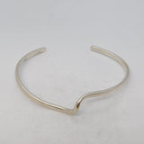 Sterling Silver Modernist Swirl Pattern Bangle Bracelet Vintage c1970 London