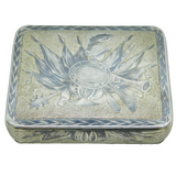 Napoleonic War Russian Silver Niello Snuff Box Antique c1815 Moscow
