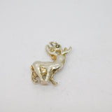 Sterling Silver Moose Or Reindeer Charm Pendant Vintage c1970