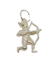Sterling Silver Archer With Bow & Arrow Charm Pendant Vintage c1970