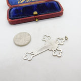 Sterling Silver Crucifix Cross Charm Pendant Vintage c1970