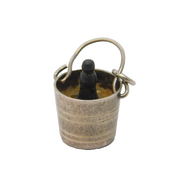 Sterling Silver Champagne Ice Bucket Charm Pendant Vintage c1970s