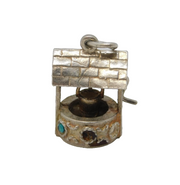 Sterling Silver Wishing Well Charm Pendant Vintage c1970