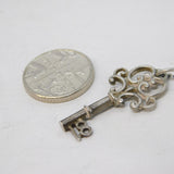 Sterling Silver 18th Birthday Key Charm Pendant Vintage c1970
