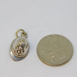 Sterling Silver Police Helmet Charm Pendant Vintage c1970