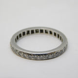 Platinum & Brilliant Cut Diamond Eternity Ring Antique c1930 Art Deco